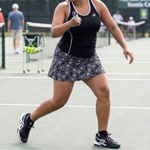Black Athletic Tennis Patterned Skort size XL